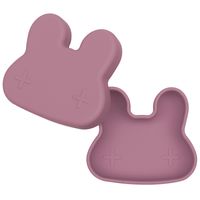We Might Be Tiny Bunny Silicone Snack Container - Dusty Rose